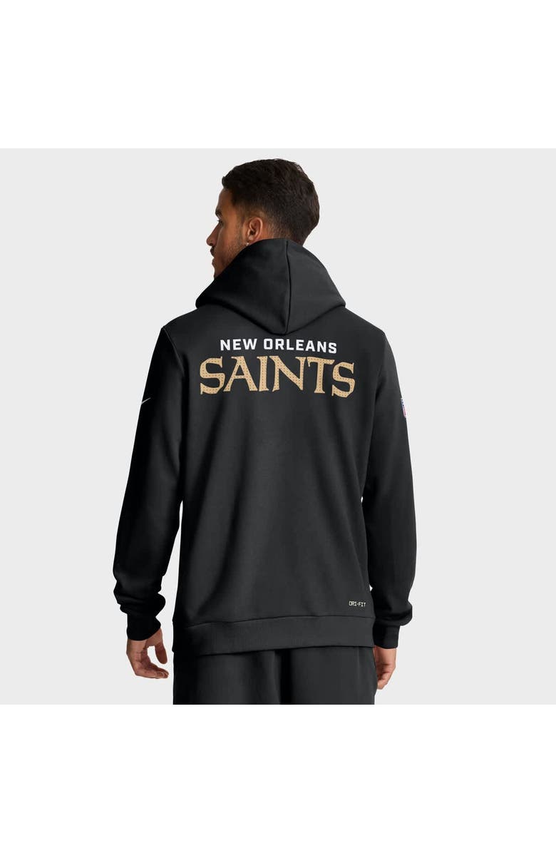 Nike Men's Nike Black New Orleans Saints Sideline Initial Home Performance Pullover Hoodie, Alternate, color, Black