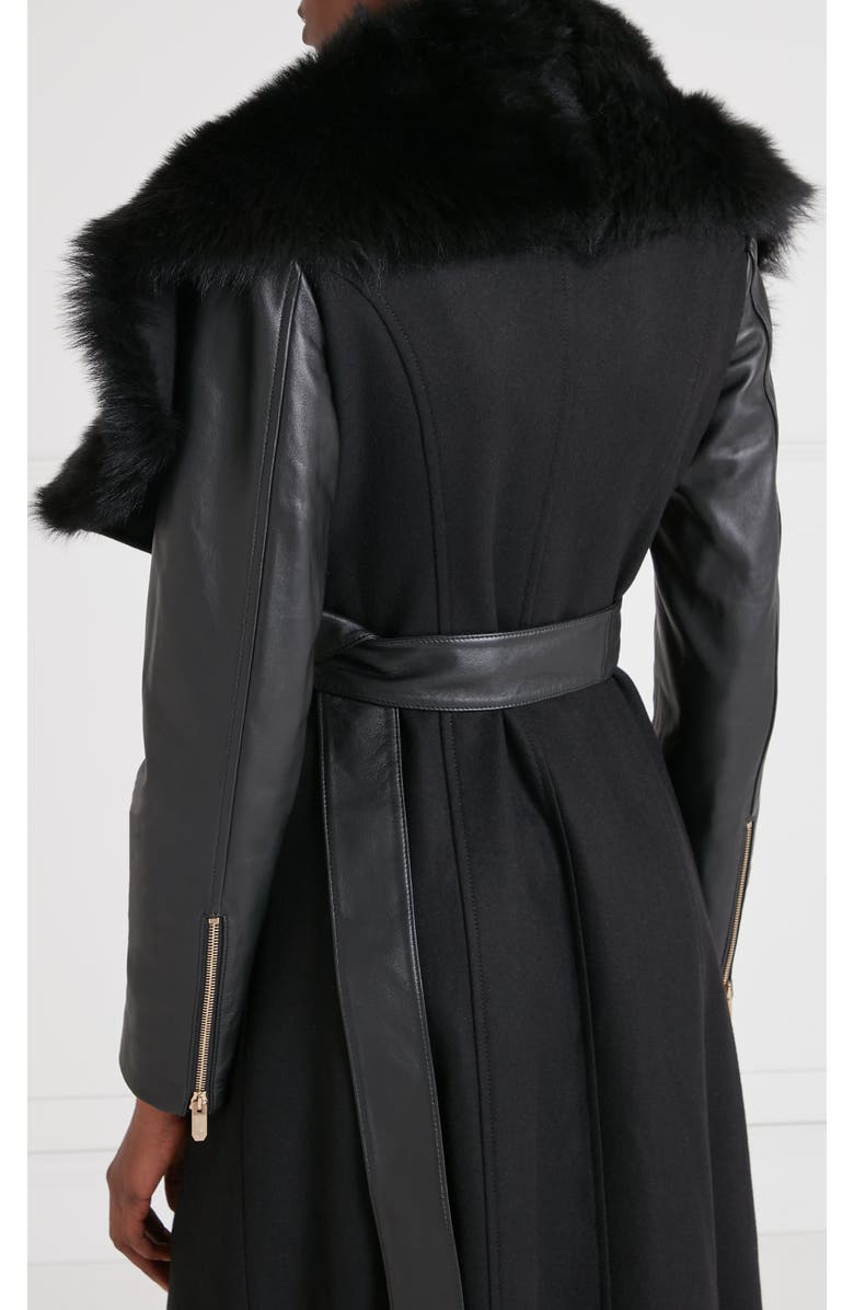 Temperley London Sovereign Coat, Alternate, color, Black