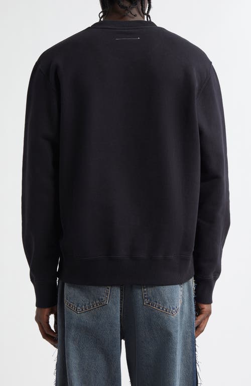 Mm6 Maison Margiela Numeric Motif Embroidered Sweatshirt In Black