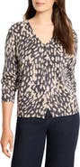 NIC+ZOE Wild Dot Cotton Blend Cardigan