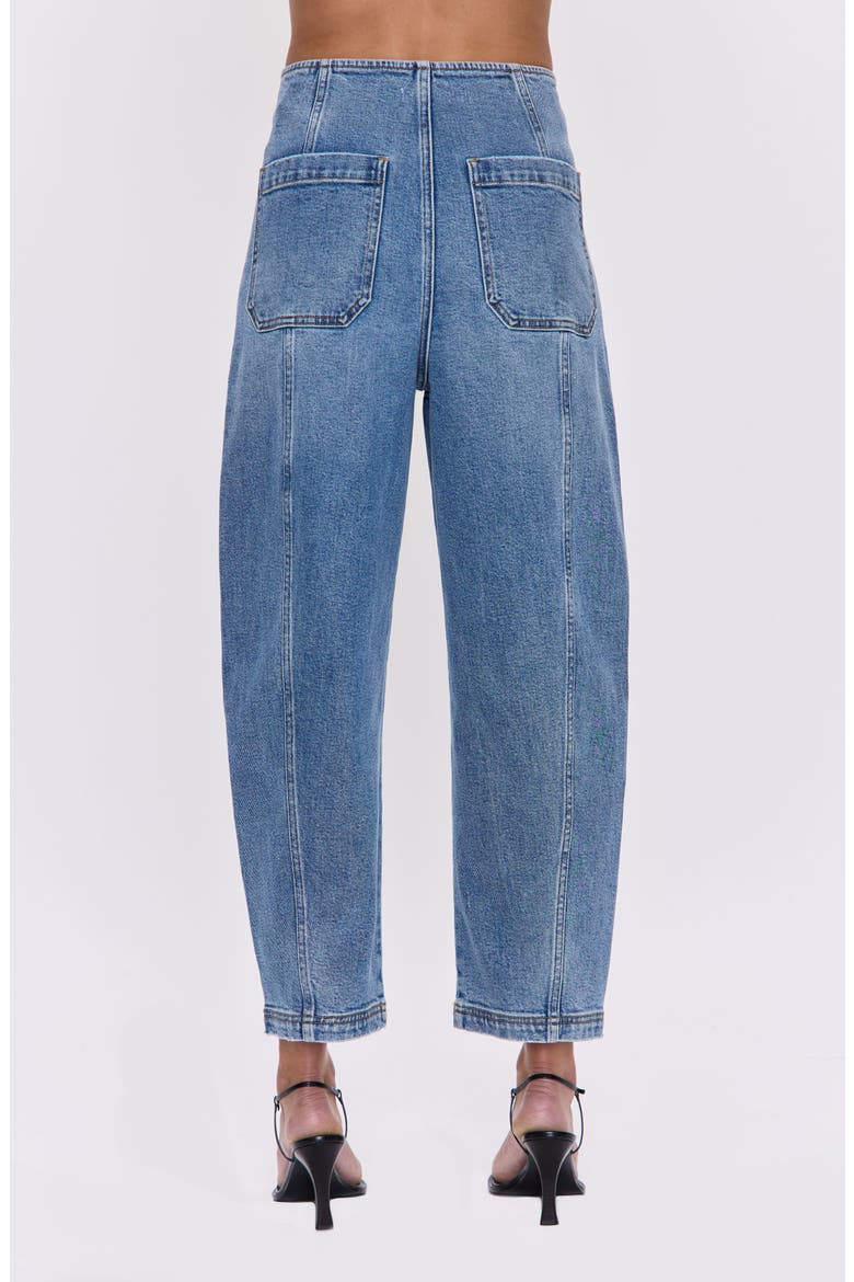 Blair Bandless High Waist Crop Barrel Jeans, Alternate, color, SARDINIA