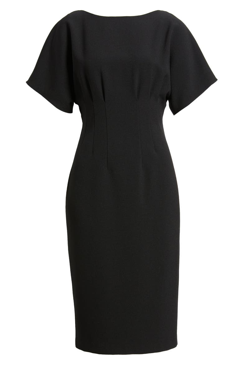 Flutter Sleeve Dress, Alternate, color, BLACK
