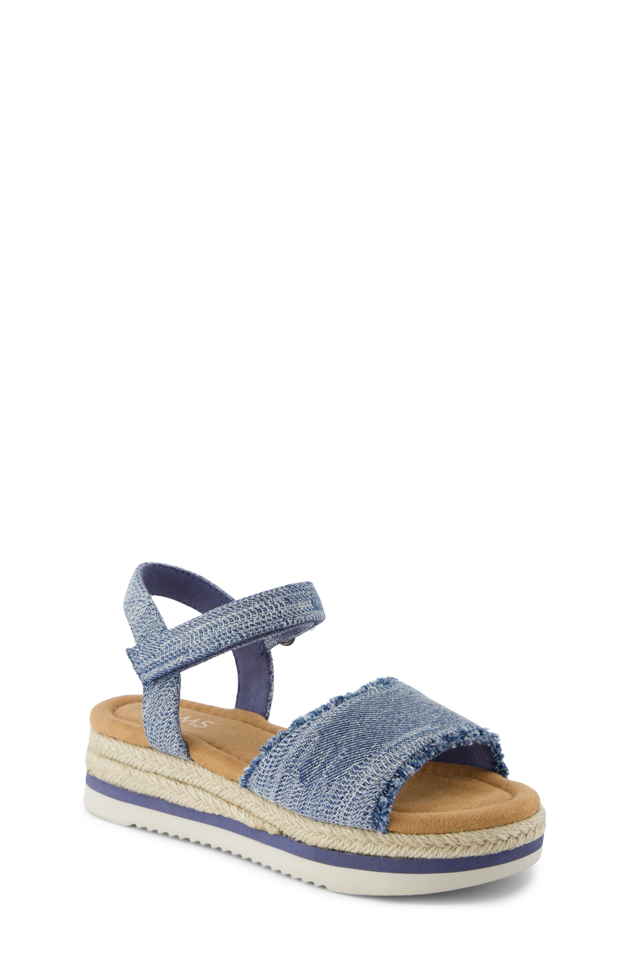TOMS Kids' Diana Espadrille Sandal, Main, color, Navy