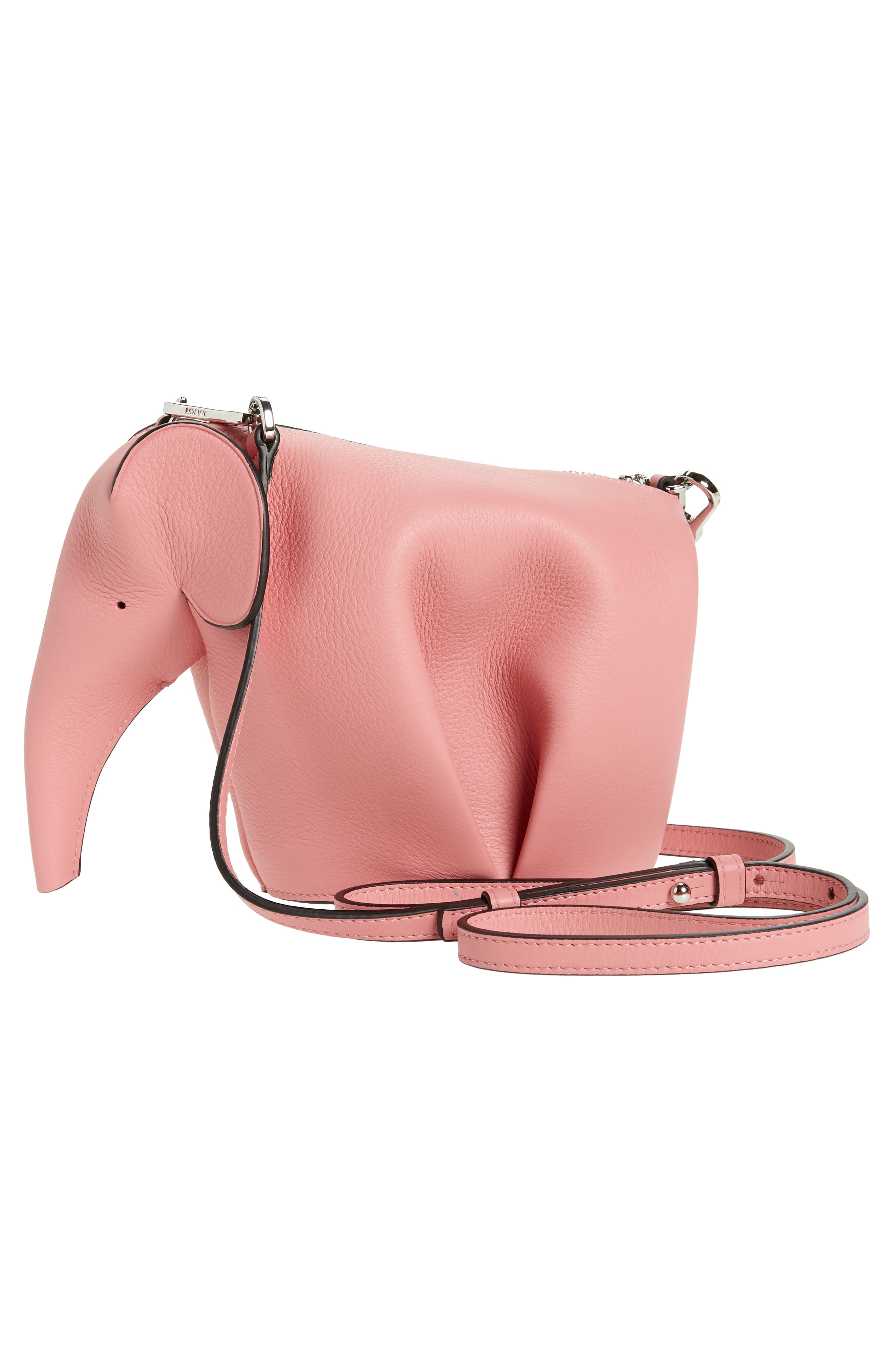 Loewe Mini Elephant Leather Crossbody Bag, Alternate, color, 