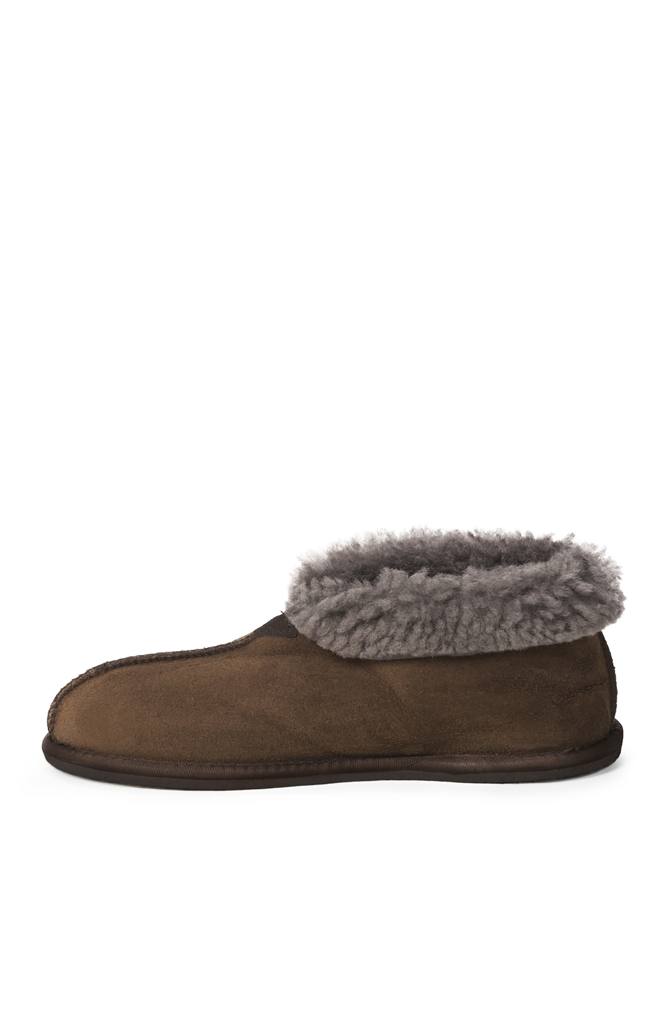 British Shearling Bootee Slippers, Alternate, color, KHAKI