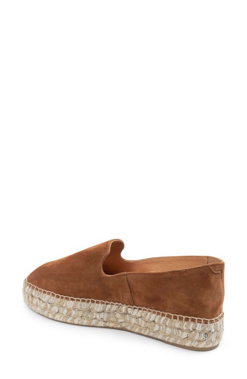 Patricia Green Avery Platform Epsadrille Flat In Cognac Suede