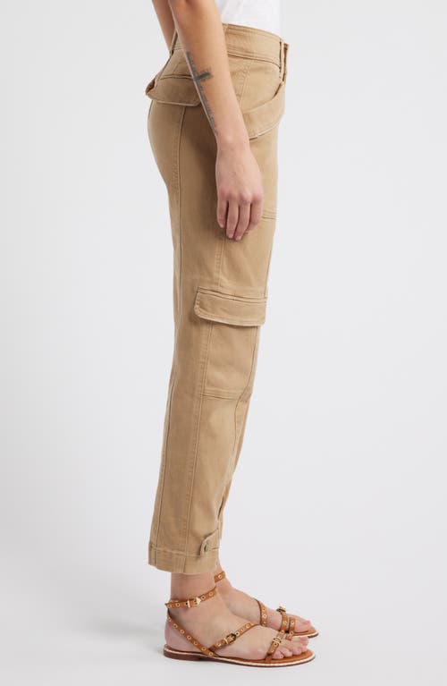 Wit & Wisdom 'ab'solution High Waist Ankle Tapered Twill Cargo Pants In Warm Sand