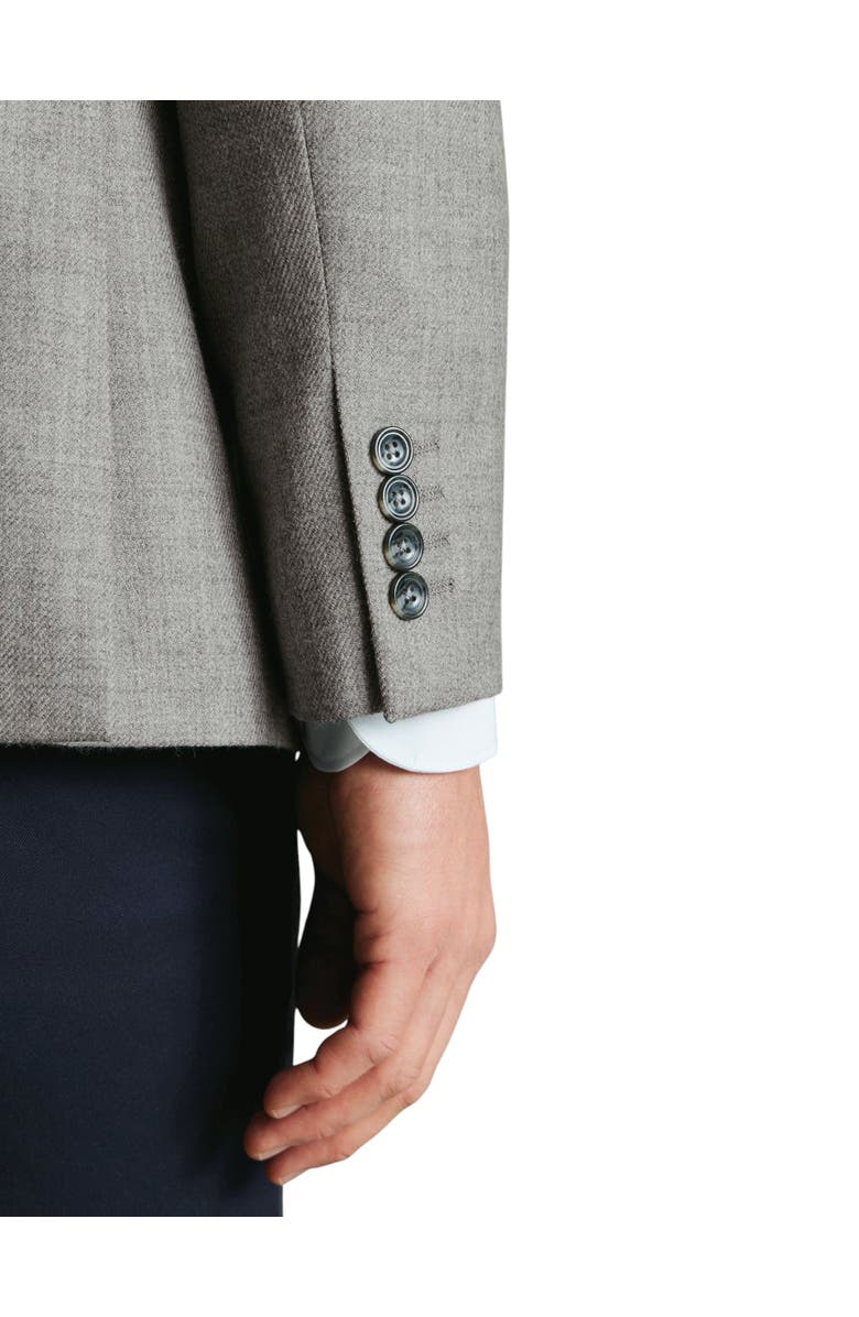 Charles Tyrwhitt Wool Texture Twill Jacket, Alternate, color, Silver Grey