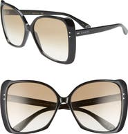 Gucci 62mm Oversize Butterfly Sunglasses