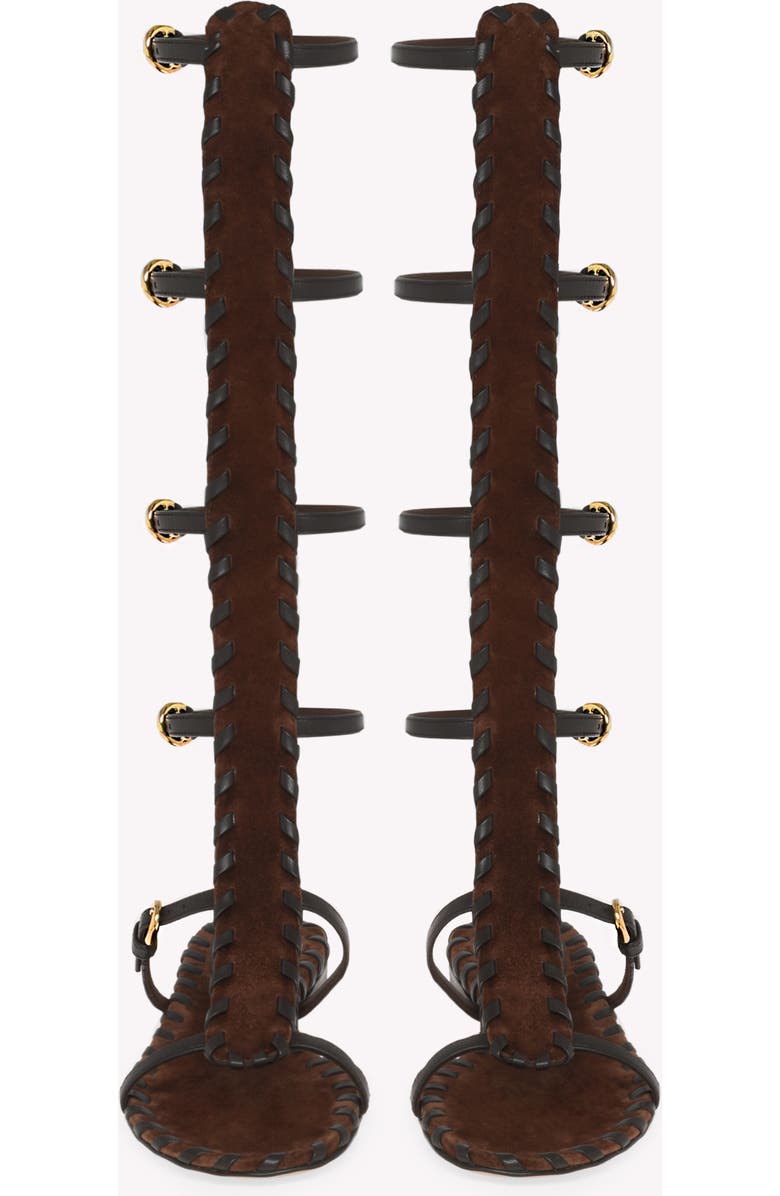 Gianvito Rossi Zaira Gladiator Sandal, Alternate, color, Brown Suede And Lamb Leather