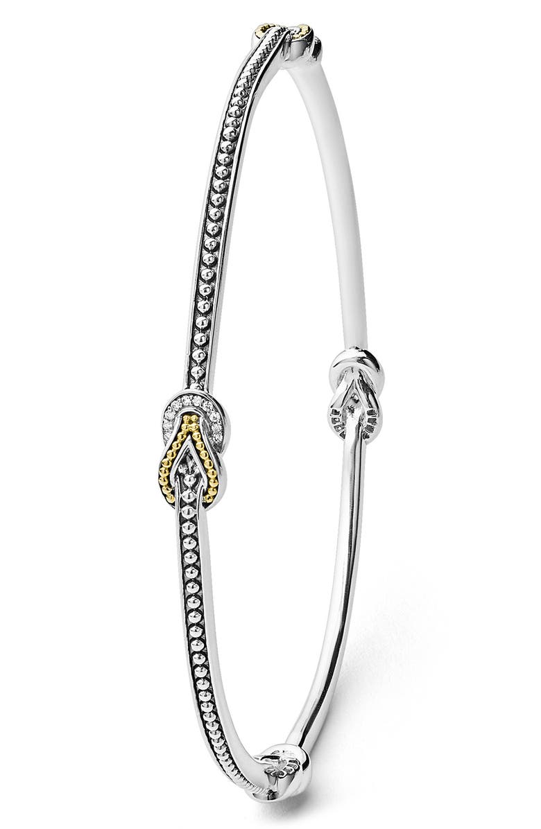 LAGOS Newport Station Bangle, Alternate, color, Diamond