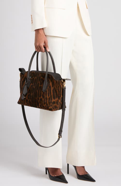Tom Ford Medium Alexander Suede Tote In Brown
