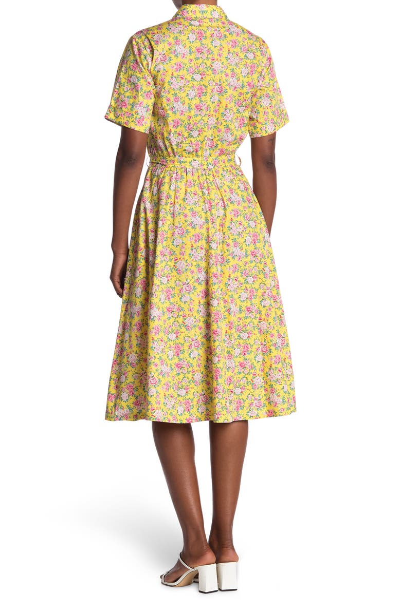 FRNCH 1/4 Sleeve Collared Midi Dress, Alternate, color,