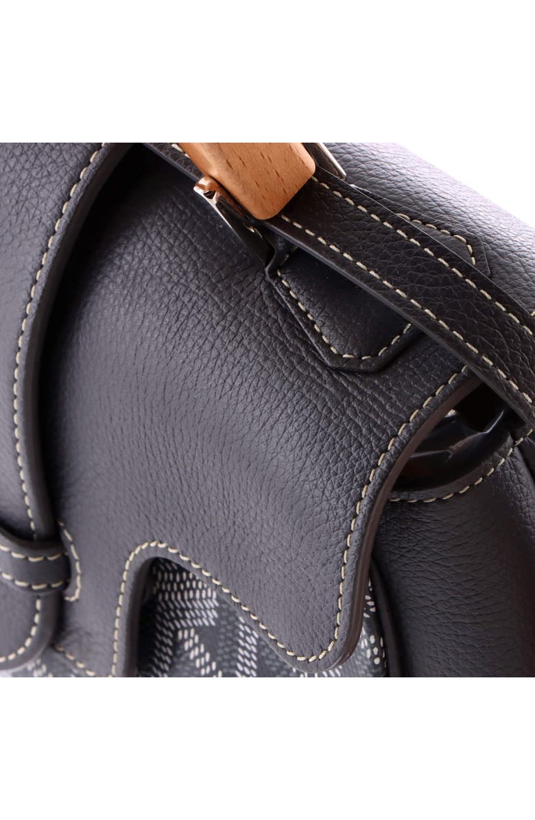 Pre-Owned Goyard Saigon Top Handle Bag Coated Canvas with Leather Mini, Alternate, color, Gray