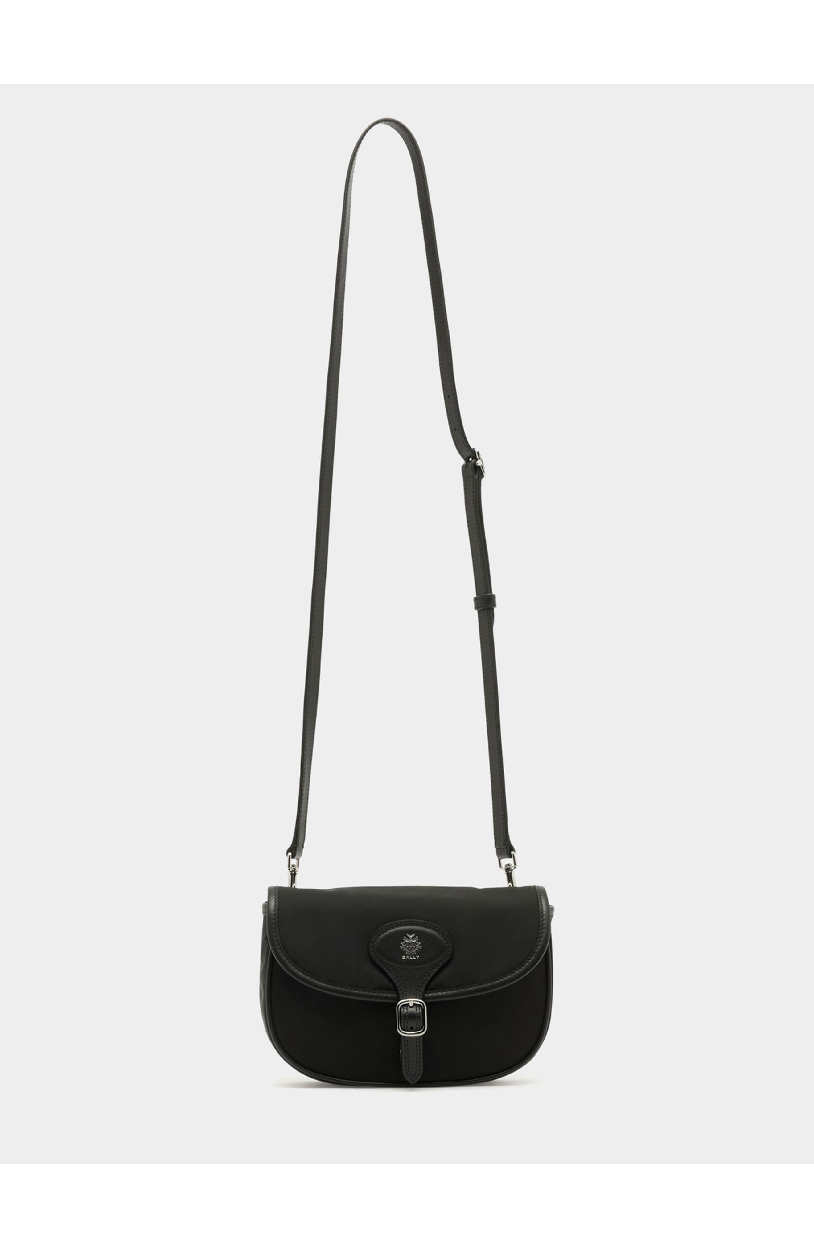 Bally B-Light Crossbody Bag in Nylon and Leather, Main, color, 