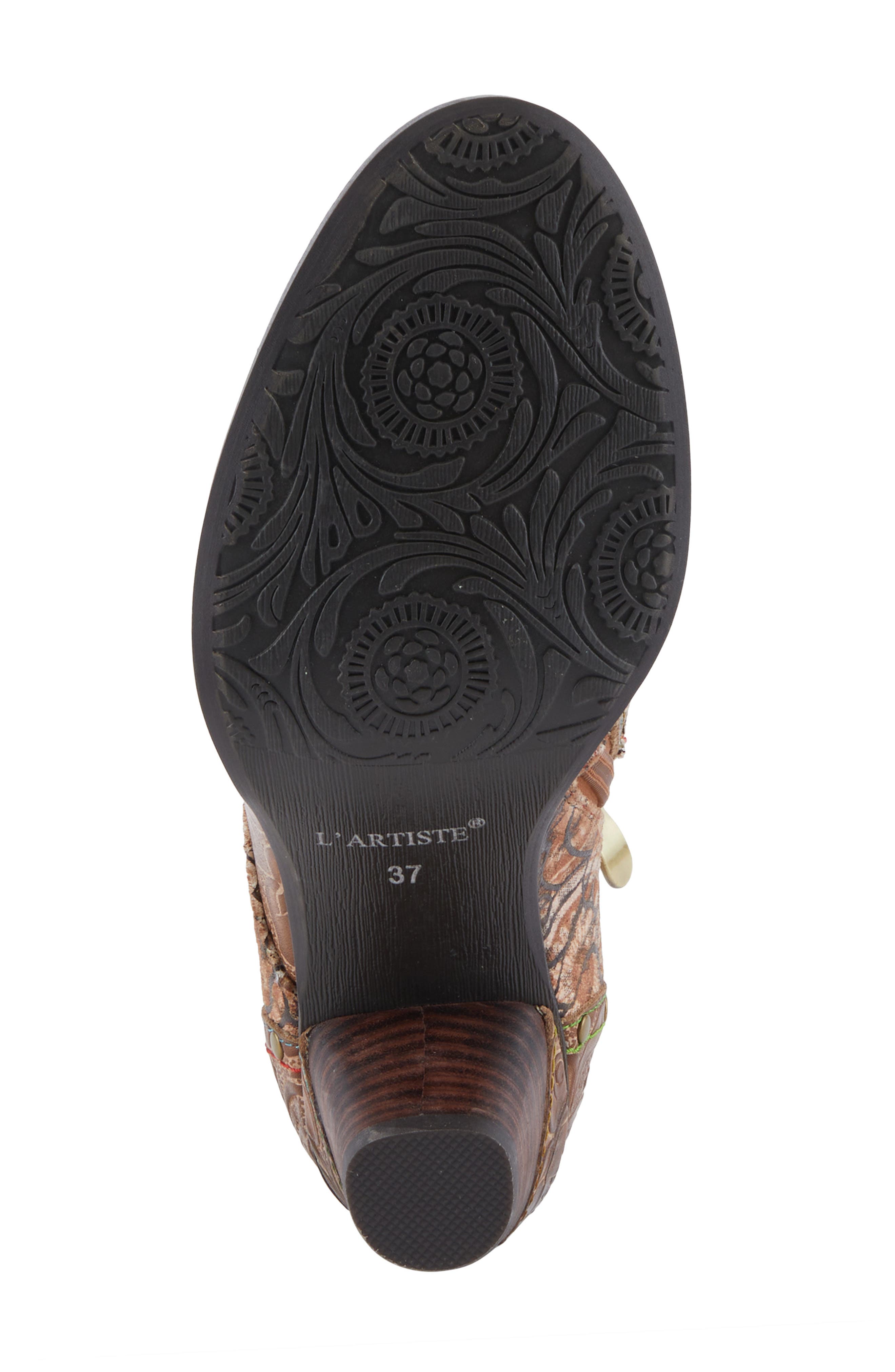 L
Artiste by Spring Step Avyanna Cap Toe Bootie, Alternate, color, Medium Brown Multi