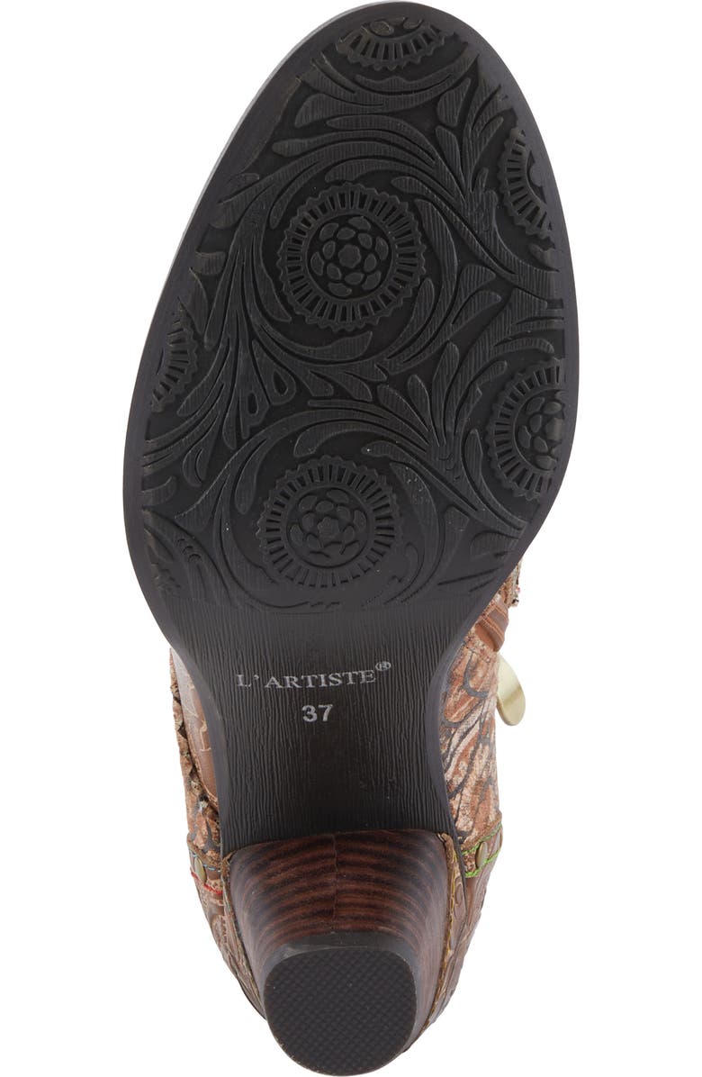 L
Artiste by Spring Step Avyanna Cap Toe Bootie, Alternate, color, Medium Brown Multi