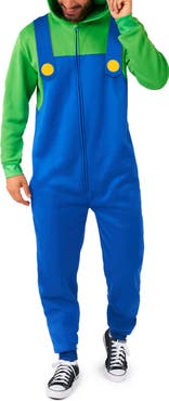 OppoSuits Super Mario™ Luigi Hooded Long Sleeve Fleece Jumpsuit