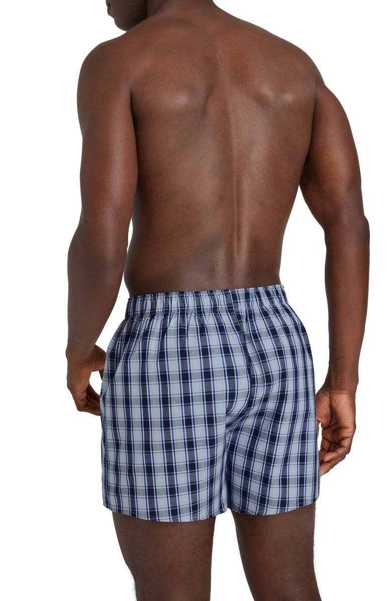 Tommy John Assorted 3-Pack Woven Cotton Boxers, Alternate, color, Cerulean