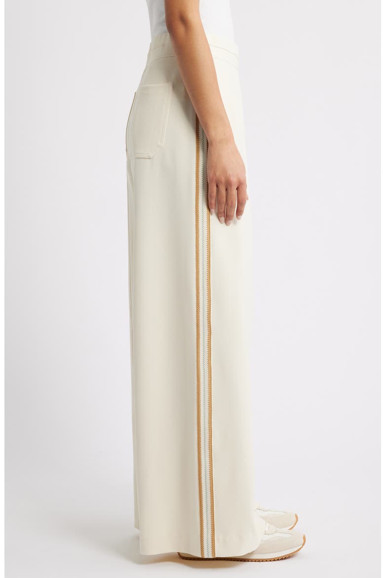 Skyrise Pintuck Palazzo Pants, Alternate, color, ECRU