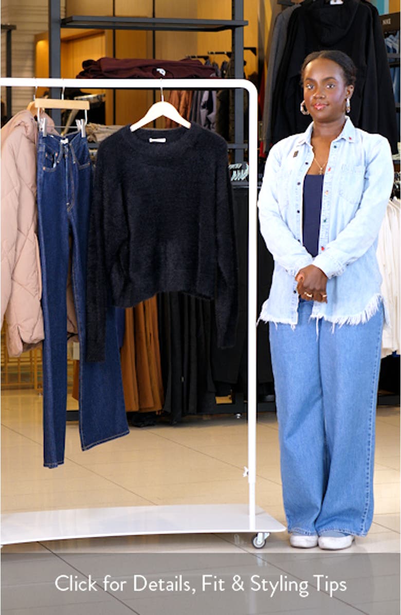 Teddy Eyelash Crop Sweater, sales video thumbnail