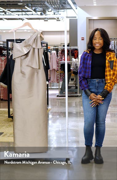 Sachin Babi Bonnie Bow One-Shoulder Mikado Gown Nordstrom