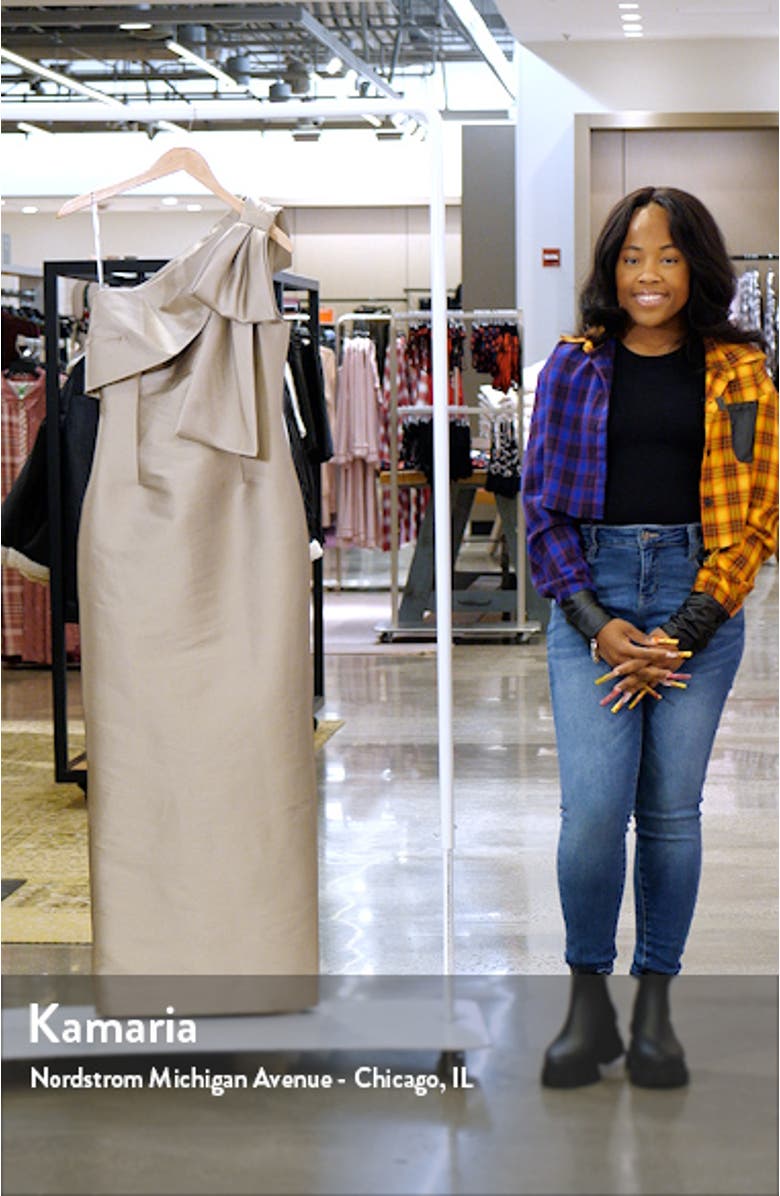 Bonnie Bow One-Shoulder Mikado Gown, sales video thumbnail