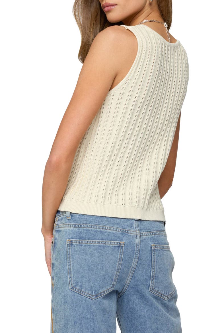 Verona Split Front Knit Top, Alternate, color, CREAM