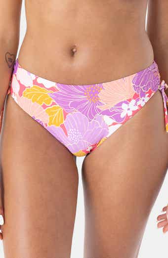 Roxy Bell Blooms Cinched Hipster Bikini Bottoms