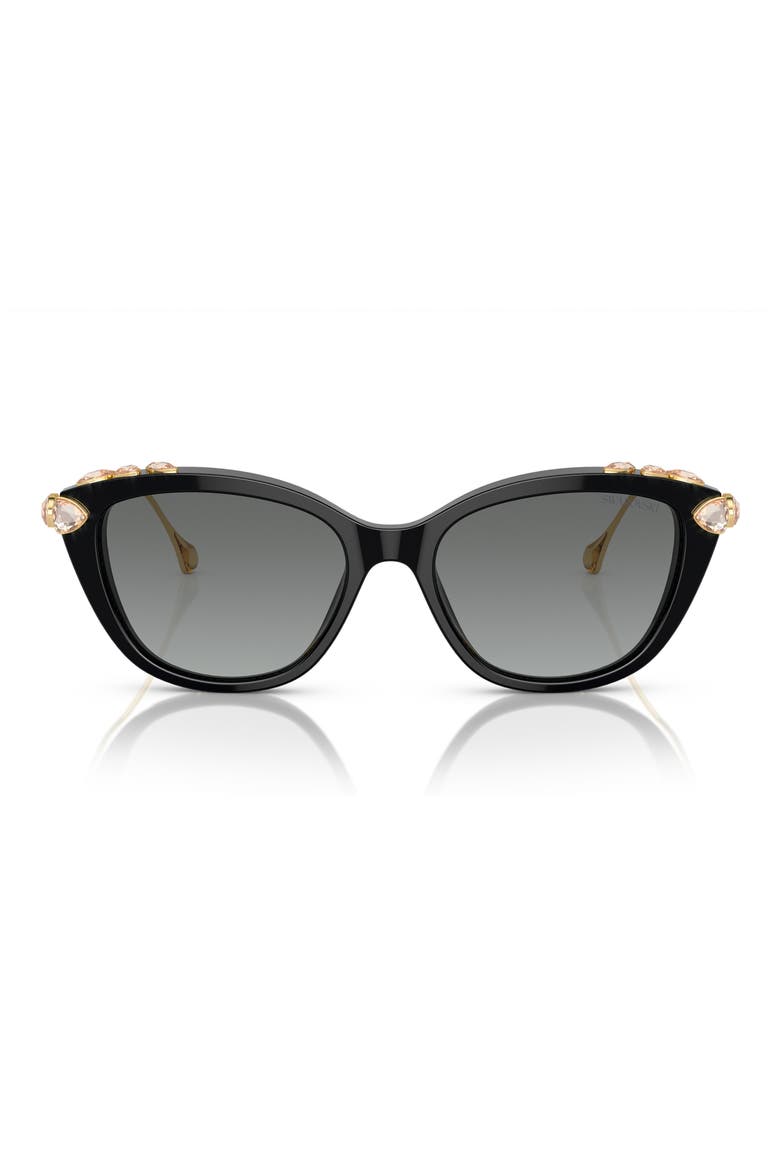 53mm Gradient Cat Eye Sunglasses, Main, color, GREY FLASH