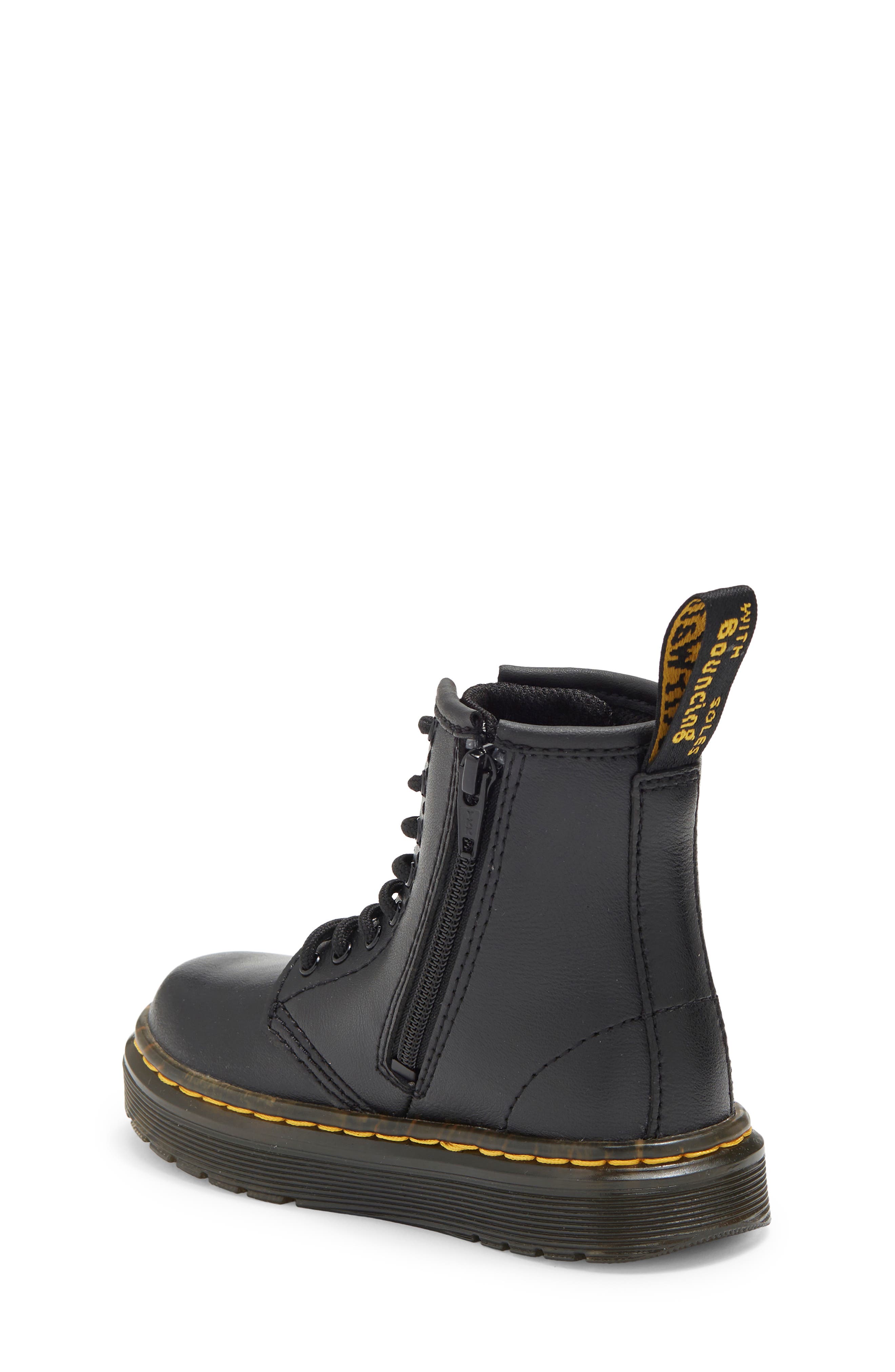 Dr. Martens Kids' Zavala Combat Boot, Alternate, color, Black