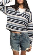 Lucky Brand Baja Stripe Crochet Hoodie