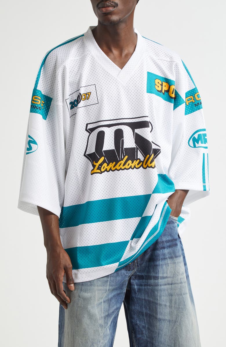 Martine Rose Oversize Football Top, Main, color, 