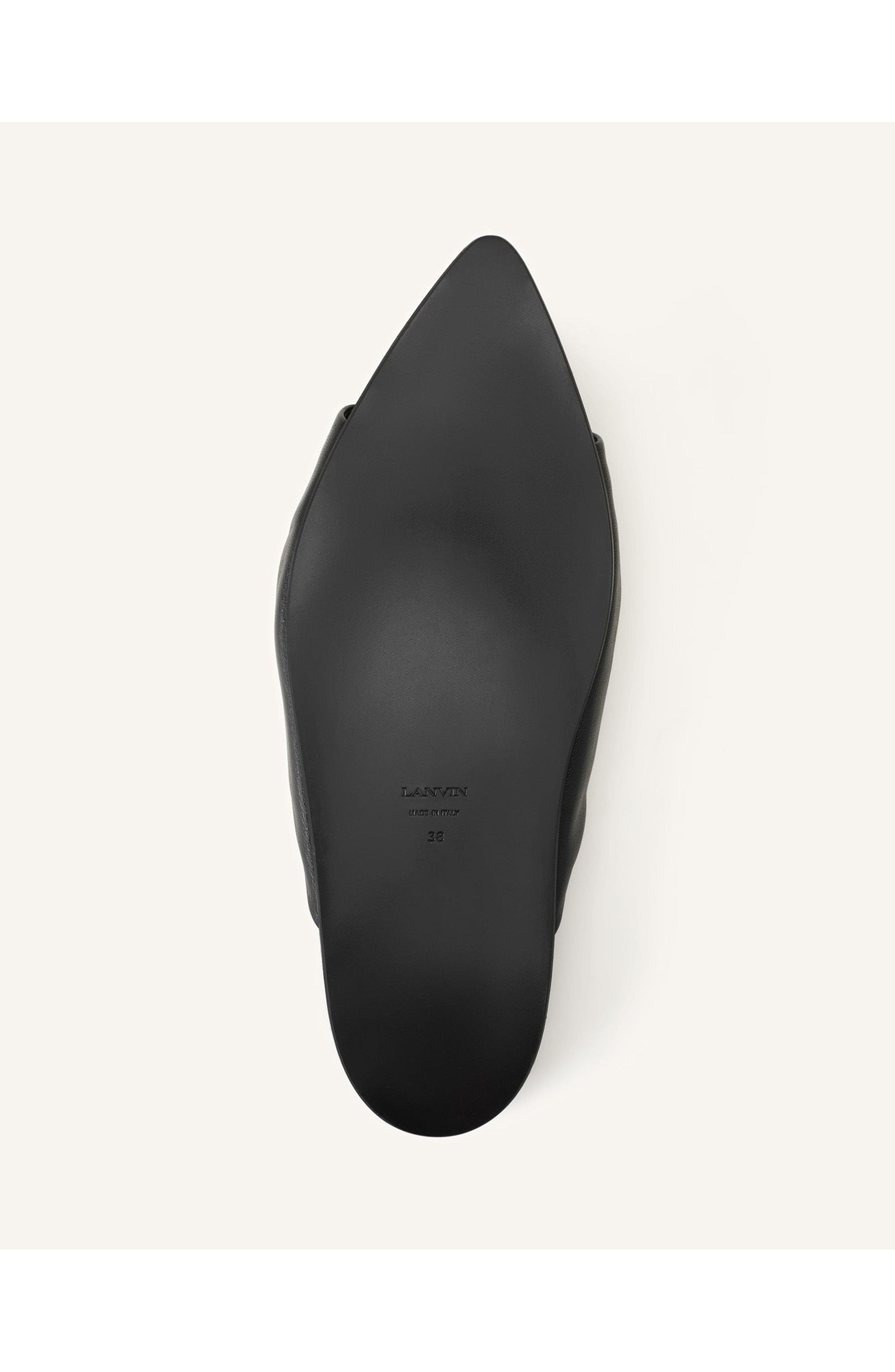 Lanvin Cocoon Flat Leather Mule, Alternate, color, Black