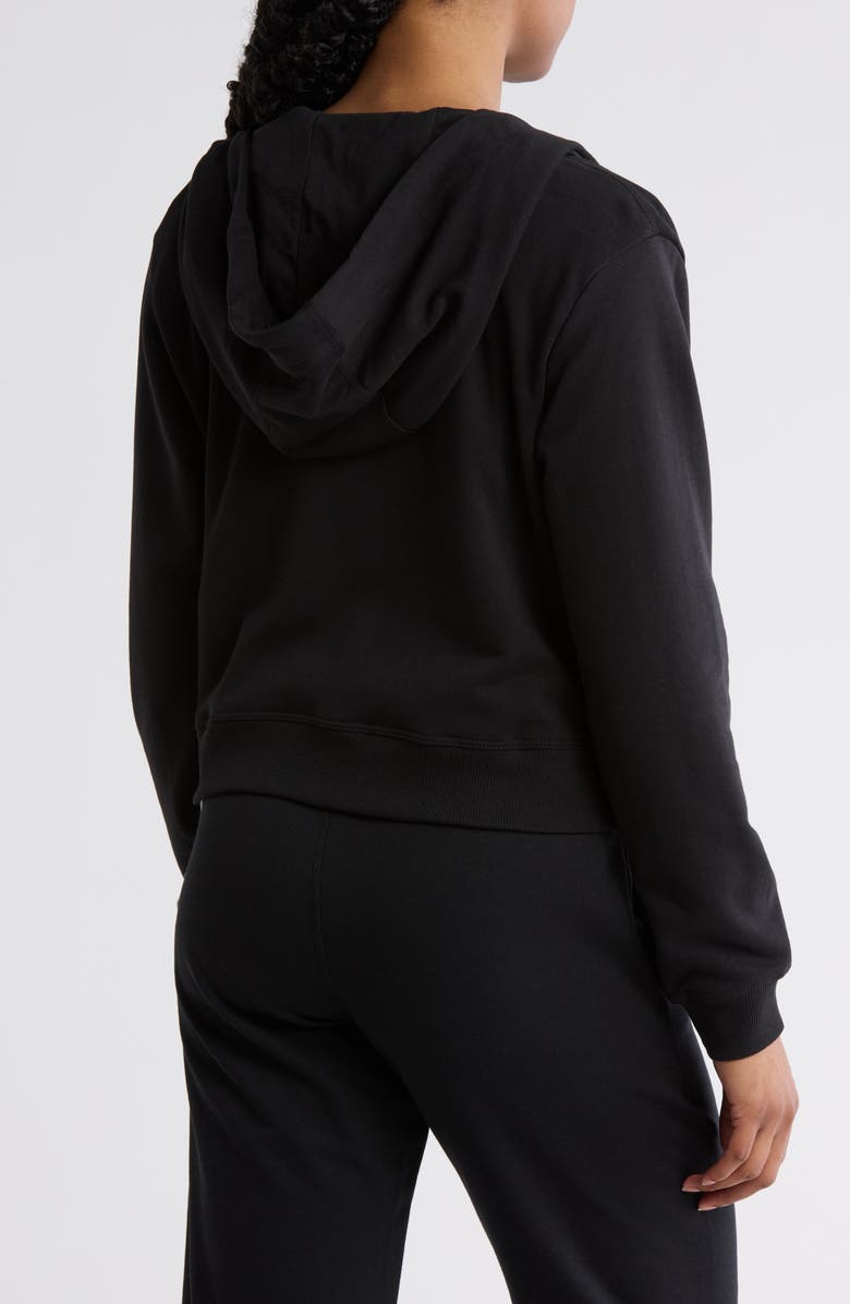 DKNY Mini Stud Logo Zip Hoodie, Alternate, color,