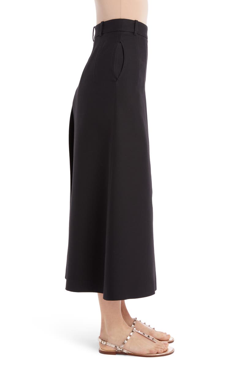 Valentino Pleated Wide Leg Wool & Silk Crepe Couture Pants, Alternate, color, 