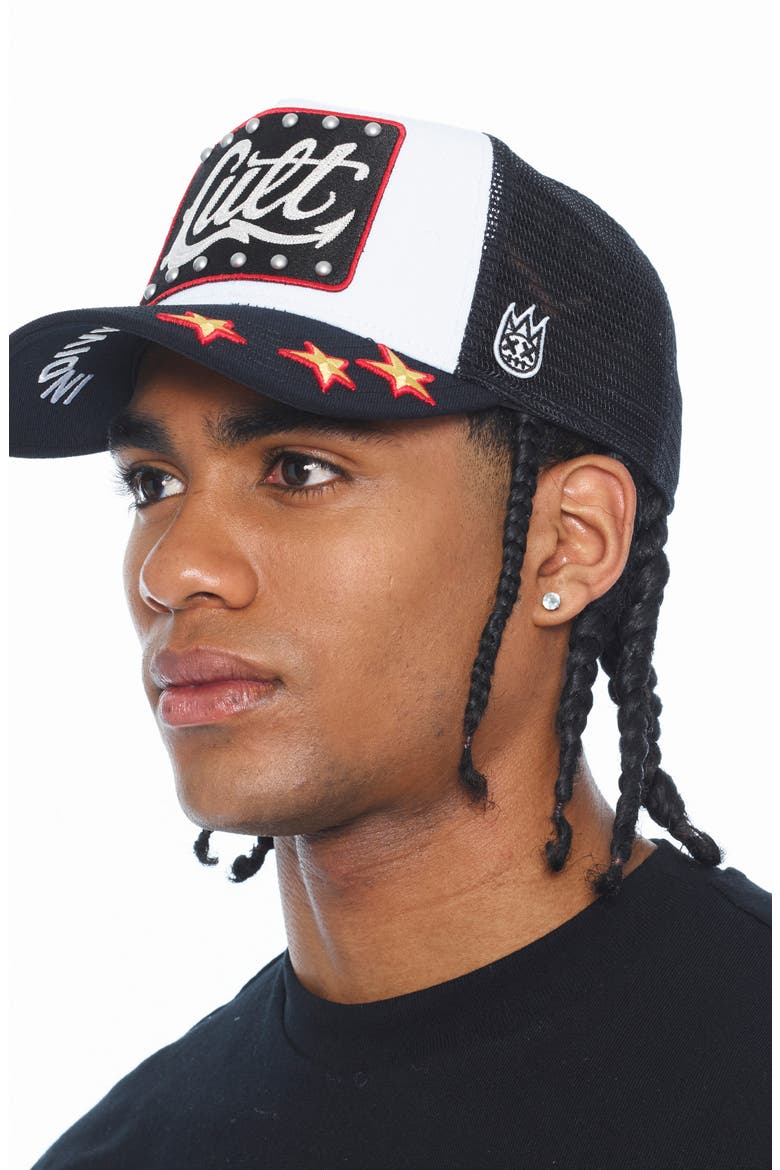 Mesh Back Trucker Baseball Cap, Alternate, color, WHITE