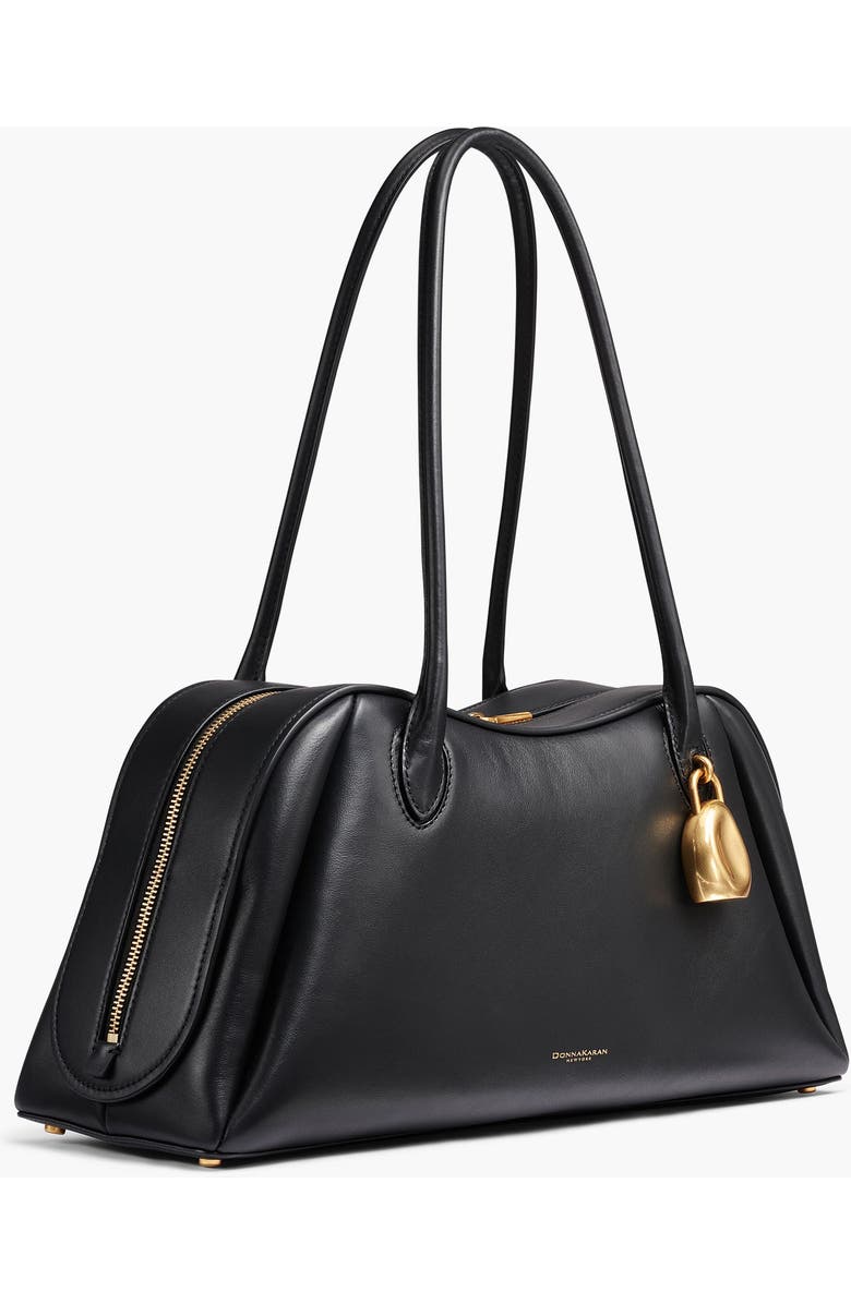 Donna Karan New York Terry Large Shoulder, Alternate, color, Black