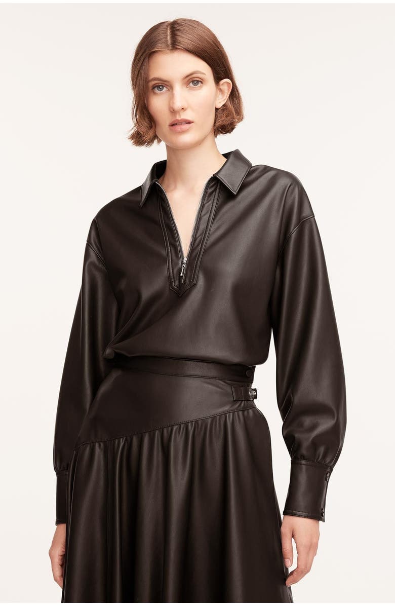 Rebecca Taylor Vegan Leather Pullover, Main, color,