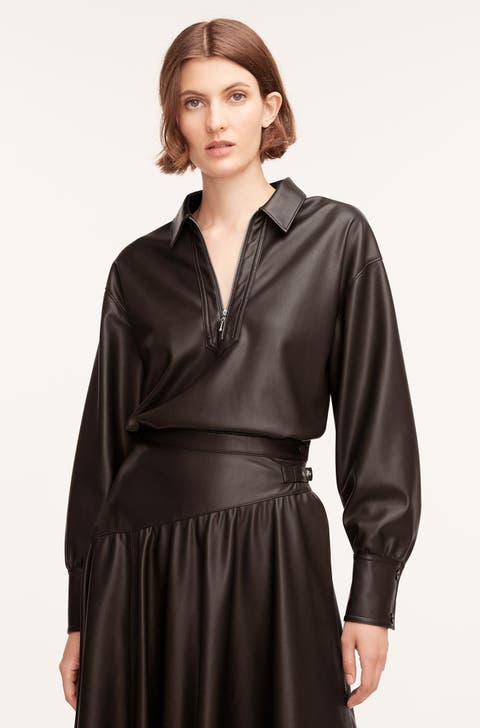 Vegan Leather Pullover