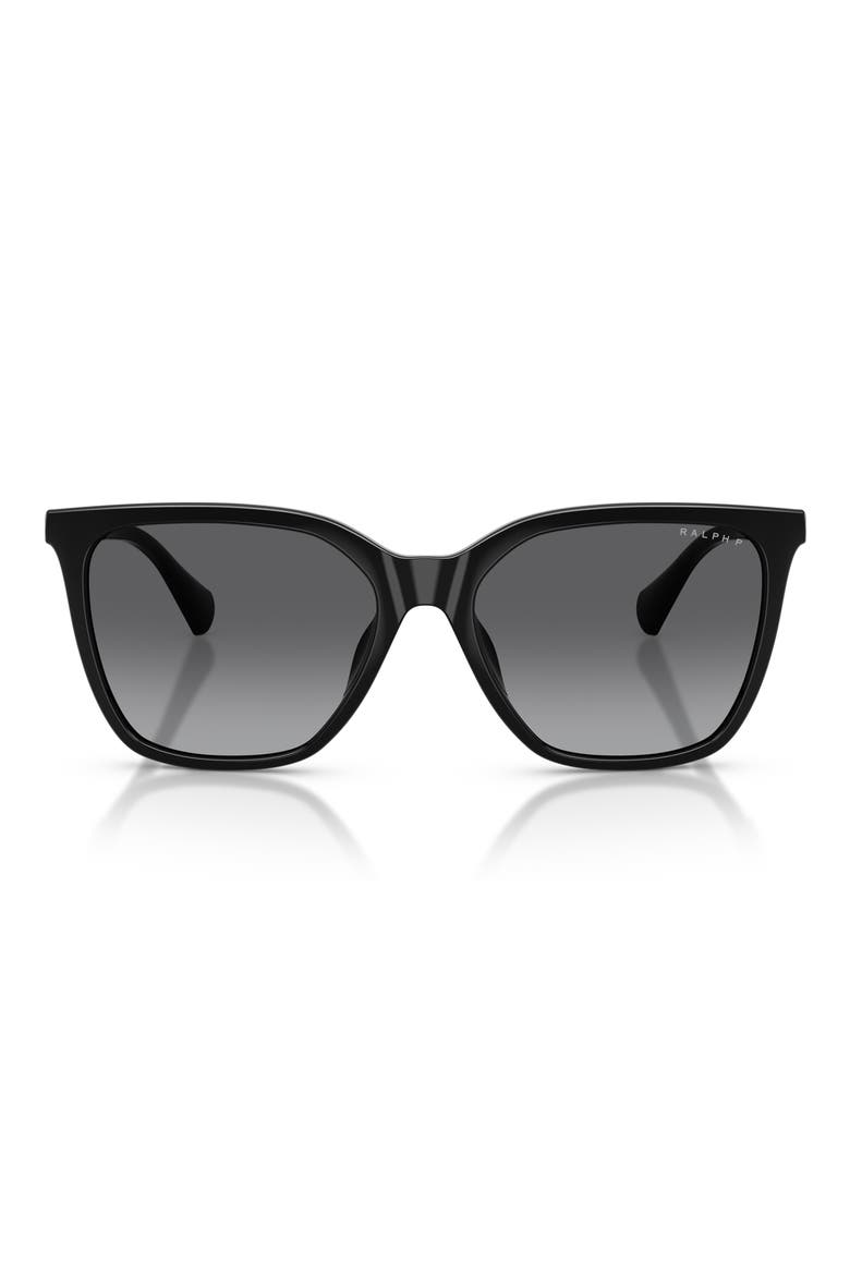 RA5328U 56mm Polarized Gradient Square Sunglasses, Main, color, BLACK / GREY GRADIENT POLAR
