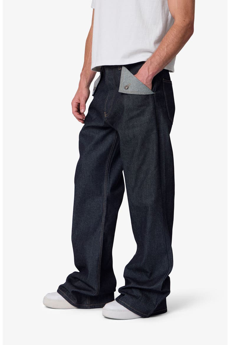 Mule Pocket Kick Flare Jeans, Alternate, color, RINSED INDIGO