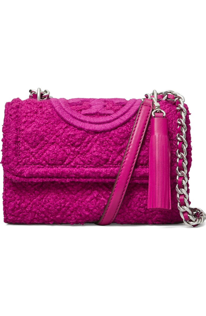 Tory Burch Fleming Soft Bouclé Small Convertible Shoulder Bag, Main, color,