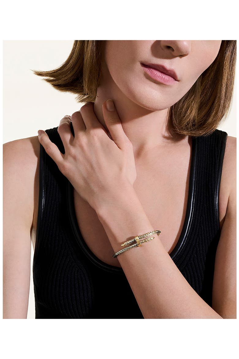 Spear Flex Cuff Bracelet, 4mm, Alternate, color, GOLD