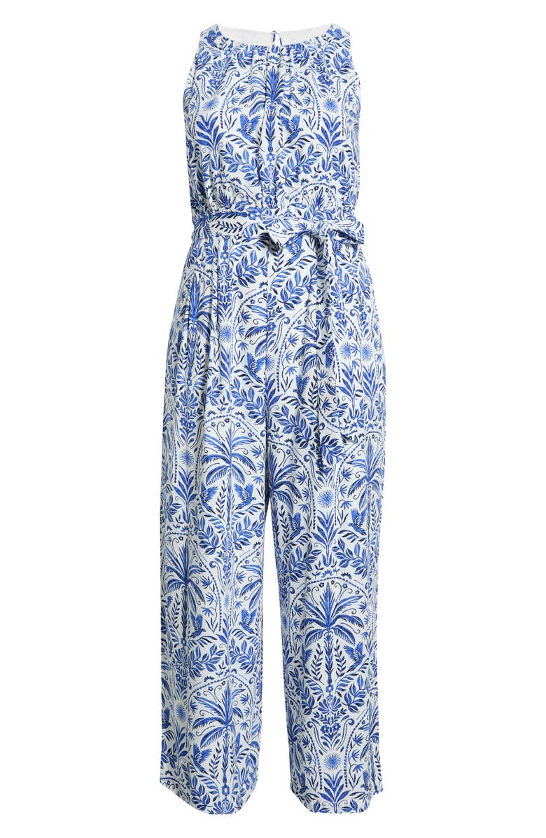 SUGARLIPS Romina Tropical Jora Sleeveless Jumpsuit, Main, color, 