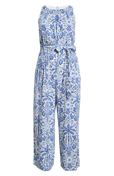 Romina Tropical Jora Sleeveless Jumpsuit (Plus)