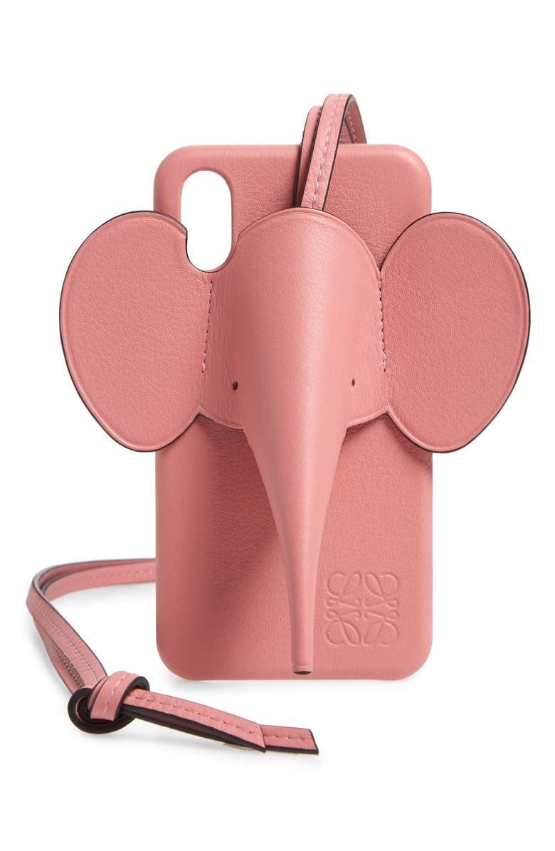 Loewe Elephant iPhone X/Xs Case & Crossbody Strap, Main, color, 