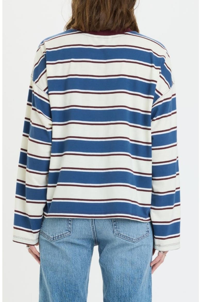Salinas Stripe Cotton Blend Long Sleeve Top, Alternate, color, COVE STRIPE