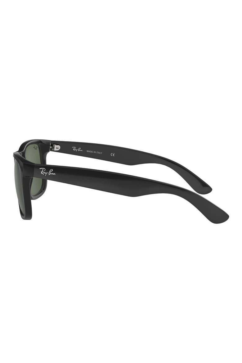 Justin 54mm Rectangular Sunglasses, Alternate, color, BLACK/ GREEN
