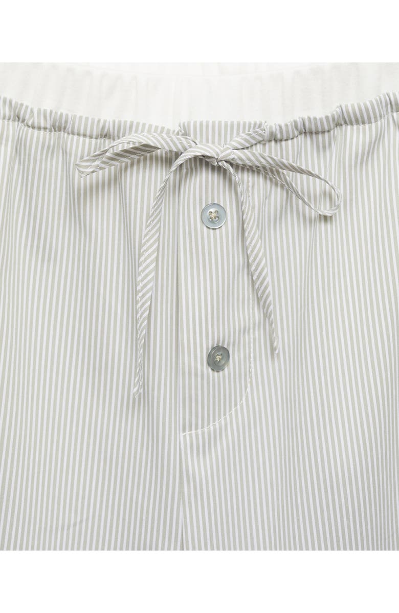 MANGO Stripe Pajama Pants, Alternate, color, Aqua Green